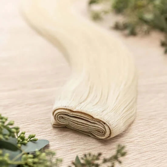 26 INCH CUSTOM MACHINE NOW SOLD IN 100 GRAM BUNDLE PACKS WITH 2 WEFTS IN EACH ORDER. CUSTOM ORDERS MAY TAKE 2 WEEKS FOR ORDERING PLUS SHIPPING TO ARRIVE. MACHINE WEFTS GIVE THE HIGHEST WEFT DENSITY, ALONG WITH THE ABILITY TO BE CUSTOM SIZED, COLORED AND C