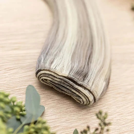 26 INCH CUSTOM MACHINE NOW SOLD IN 100 GRAM BUNDLE PACKS WITH 2 WEFTS IN EACH ORDER. CUSTOM ORDERS MAY TAKE 2 WEEKS FOR ORDERING PLUS SHIPPING TO ARRIVE. MACHINE WEFTS GIVE THE HIGHEST WEFT DENSITY, ALONG WITH THE ABILITY TO BE CUSTOM SIZED, COLORED AND C