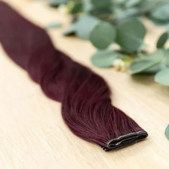 28 INCH CUSTOM HIBER NOW SOLD IN 100 GRAM BUNDLE PACKS WITH 2 WEFTS IN EACH ORDER. CUSTOM ORDERS MAY TAKE 2 WEEKS FOR ORDERING PLUS SHIPPING TO ARRIVE. HIBER WEFTS CAN BE CUSTOM SIZED, CUT, NO RETURN EDGE HAIR AND HAVE A SEAMLESS FINE ROOT BASE. OUR CUSTO