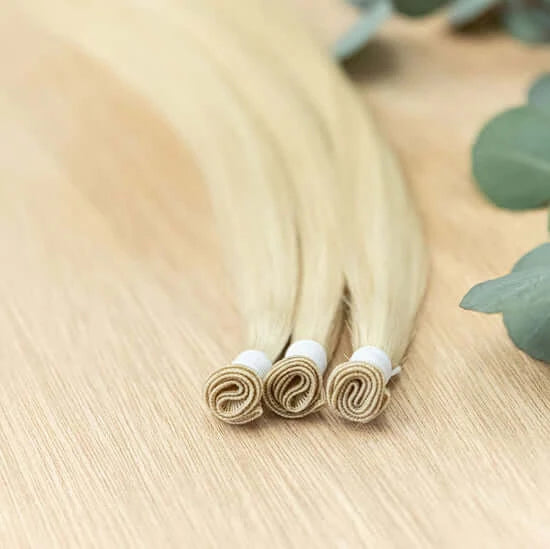 30 INCH CUSTOM HANDTIED NOW SOLD IN 100 GRAM BUNDLE PACKS WITH 5 WEFTS IN EACH ORDER. CUSTOM ORDERS MAY TAKE 2 WEEKS FOR ORDERING PLUS SHIPPING TO ARRIVE. HANDTIED HAIR EXTENSIONS ARE A LUXURY EXTENSION AS THEY ARE THE MOST NATURAL & ORGANICALLY MADE WITH