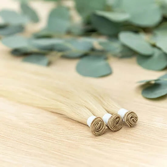 30 INCH CUSTOM HANDTIED NOW SOLD IN 100 GRAM BUNDLE PACKS WITH 5 WEFTS IN EACH ORDER. CUSTOM ORDERS MAY TAKE 2 WEEKS FOR ORDERING PLUS SHIPPING TO ARRIVE. HANDTIED HAIR EXTENSIONS ARE A LUXURY EXTENSION AS THEY ARE THE MOST NATURAL & ORGANICALLY MADE WITH